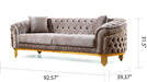 Galaxy Home Vanessa Sofa in Taupe - Vida Furniture (Laredo,TX)