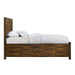 Elements International Warner Full Storage Bed in Chesnut - Vida Furniture (Laredo,TX)