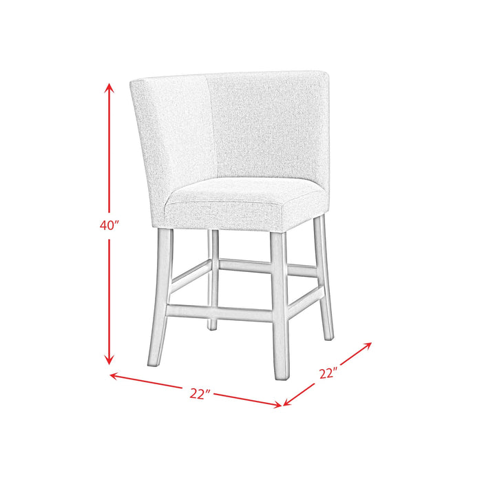 Seneca Counter 3PC Corner Bench with Grey Fabric