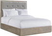 Elements International Arcadia Queen Upholstered Panel Bed in Gray - Vida Furniture (Laredo,TX)