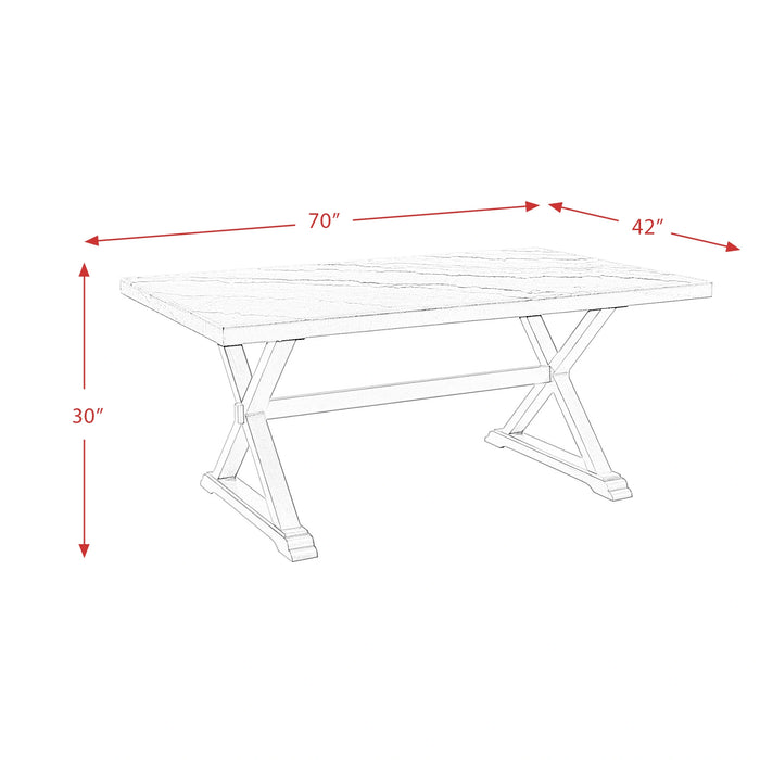Lexi Dining Table in Espresso Base / White Marble Top