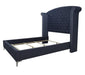 Crown Mark Furniture Lucinda King Upholstered Panel Bed in Gray B9260-K - Vida Furniture (Laredo,TX)