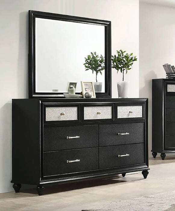 Crown Mark Furniture Lila Dresser Mirror in Black - Vida Furniture (Laredo,TX)