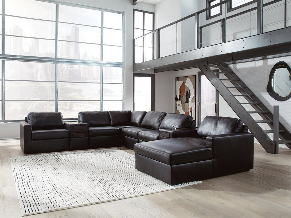 Modmax II Sectional with Chaise and Audio Consoles - Vida Furniture (Laredo,TX)