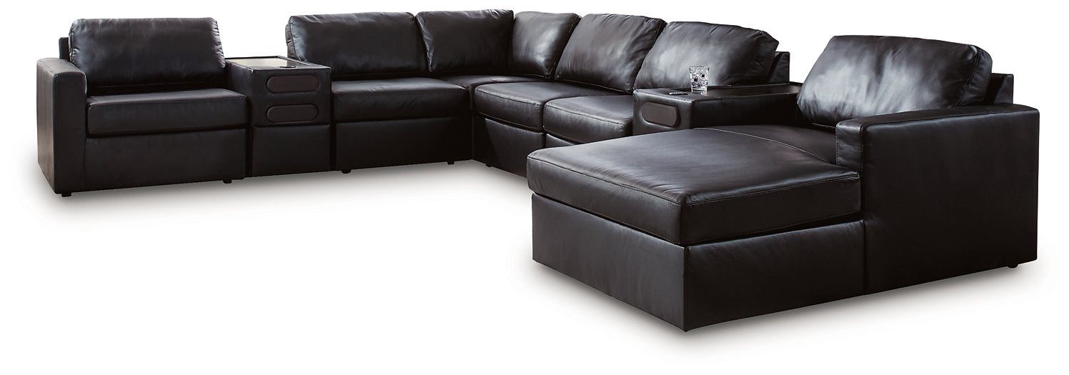 Modmax II Sectional with Chaise and Audio Consoles - Vida Furniture (Laredo,TX)
