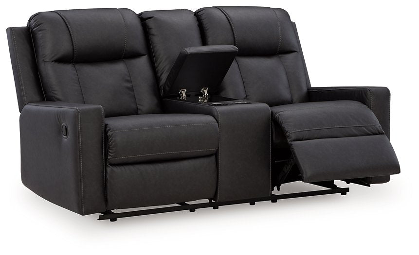 Mackmenville Reclining Loveseat with Console - Vida Furniture (Laredo,TX)