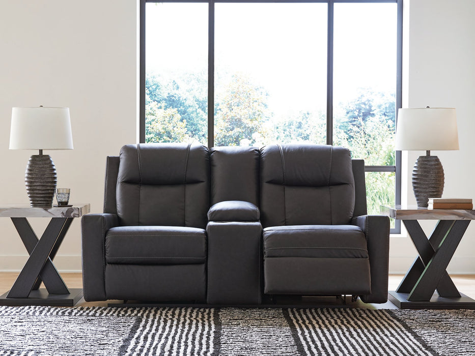 Mackmenville Reclining Loveseat with Console - Vida Furniture (Laredo,TX)