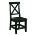 Elements International Britton Wooden Side Chair (Set of 2) in Charcoal - Vida Furniture (Laredo,TX)
