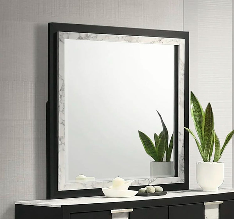 Crown Mark Furniture Rangley Dresser Mirror in Black - Vida Furniture (Laredo,TX)
