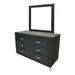 Crown Mark Furniture Lucinda 6 Drawer Dresser in Black - Vida Furniture (Laredo,TX)