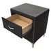 Crown Mark Furniture Lucinda 2 Drawer Nightstand in Black - Vida Furniture (Laredo,TX)