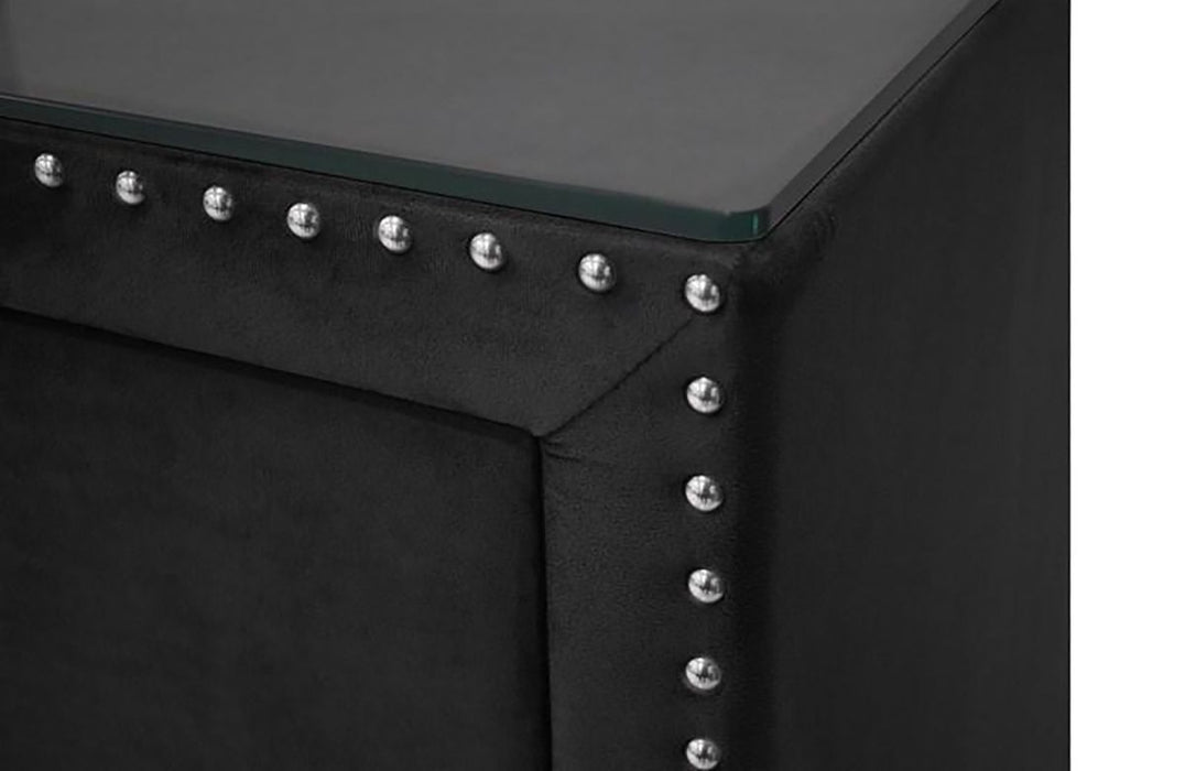 Crown Mark Furniture Lucinda 6 Drawer Dresser in Black - Vida Furniture (Laredo,TX)