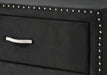 Crown Mark Furniture Lucinda 2 Drawer Nightstand in Black - Vida Furniture (Laredo,TX)
