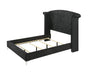 Crown Mark Furniture Lucinda King Upholstered Panel Bed in Black B9265-K - Vida Furniture (Laredo,TX)