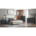 Elements International Versailles Nightstand in Black - Vida Furniture (Laredo,TX)