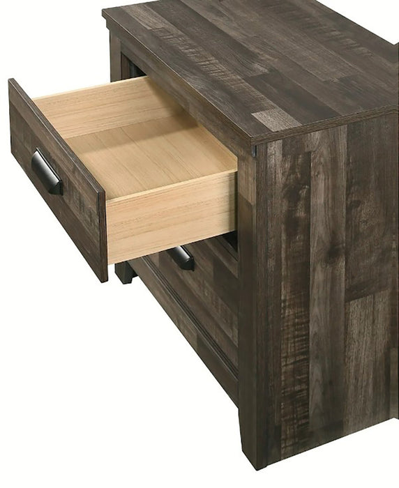 Crown Mark Furniture Carter 2 Drawer Nightstand in Brown - Vida Furniture (Laredo,TX)