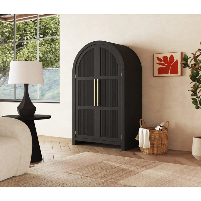 Ridgemont Large Bookcase in Black with Grain