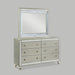 Crown Mark Furniture Cristian Dresser Mirror in Beige - Vida Furniture (Laredo,TX)