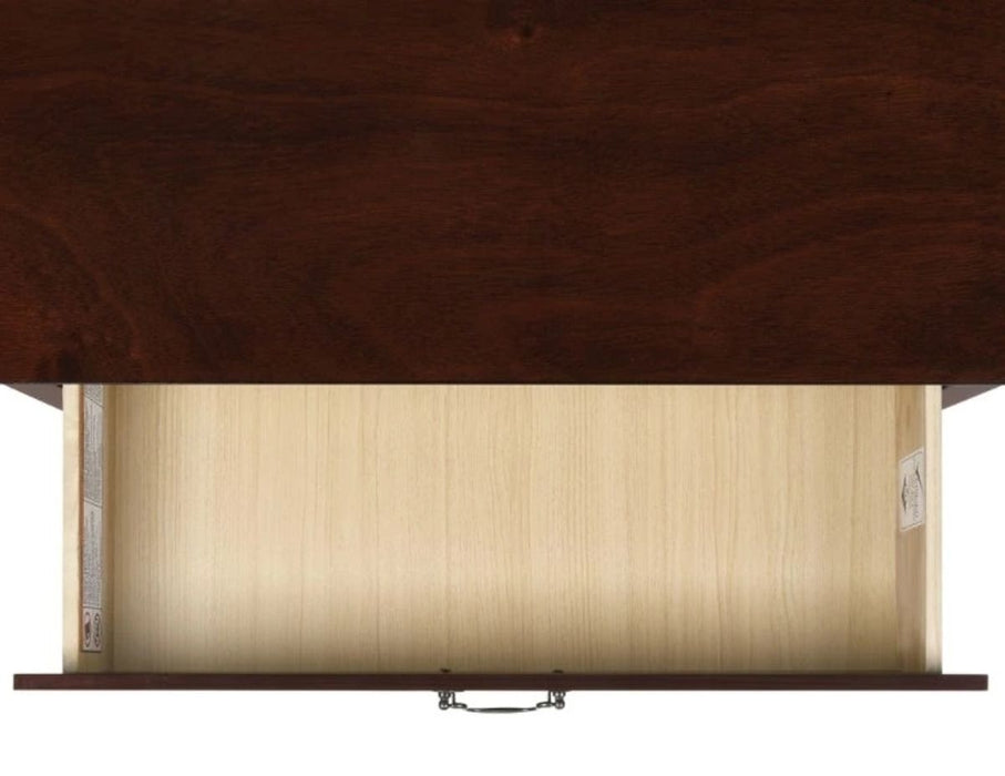 Elements International Louis Philippe Nightstand in Cherry - Vida Furniture (Laredo,TX)