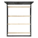 Elements International Versailles King Wooden Panel Bed with Low Footboard in Black - Vida Furniture (Laredo,TX)