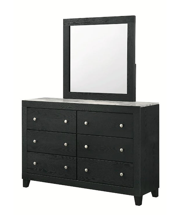 Crown Mark Furniture Cadence 6 Drawer Dresser in Black - Vida Furniture (Laredo,TX)