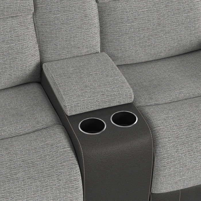 Hornet 2PC Living Room Set in Rancho Grey-Sofa & Loveseat