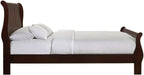 Elements International Louis Philippe Full Panel Bed in Cherry - Vida Furniture (Laredo,TX)