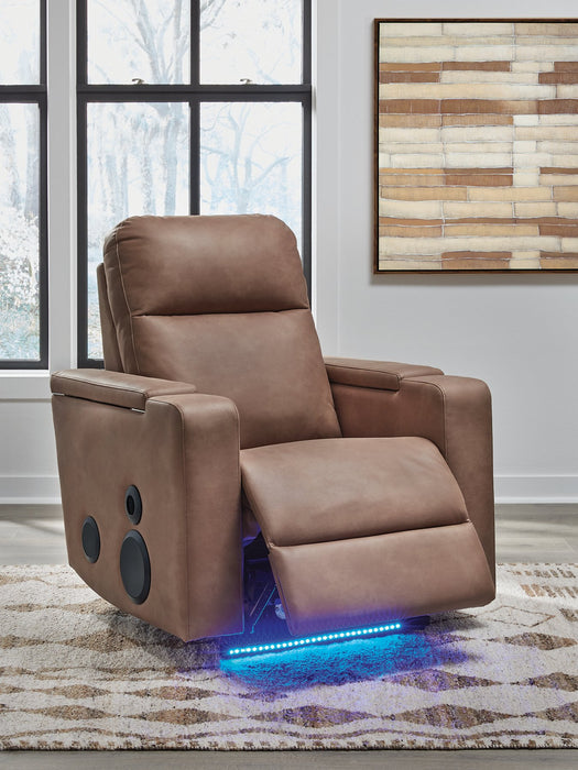 Lorrenton Power Glider Recliner with Audio System - Vida Furniture (Laredo,TX)