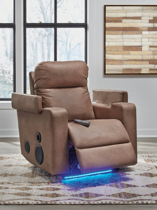 Lorrenton Power Glider Recliner with Audio System - Vida Furniture (Laredo,TX)