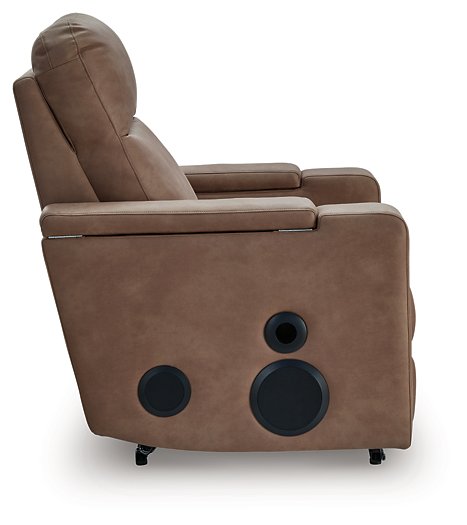 Lorrenton Power Glider Recliner with Audio System - Vida Furniture (Laredo,TX)
