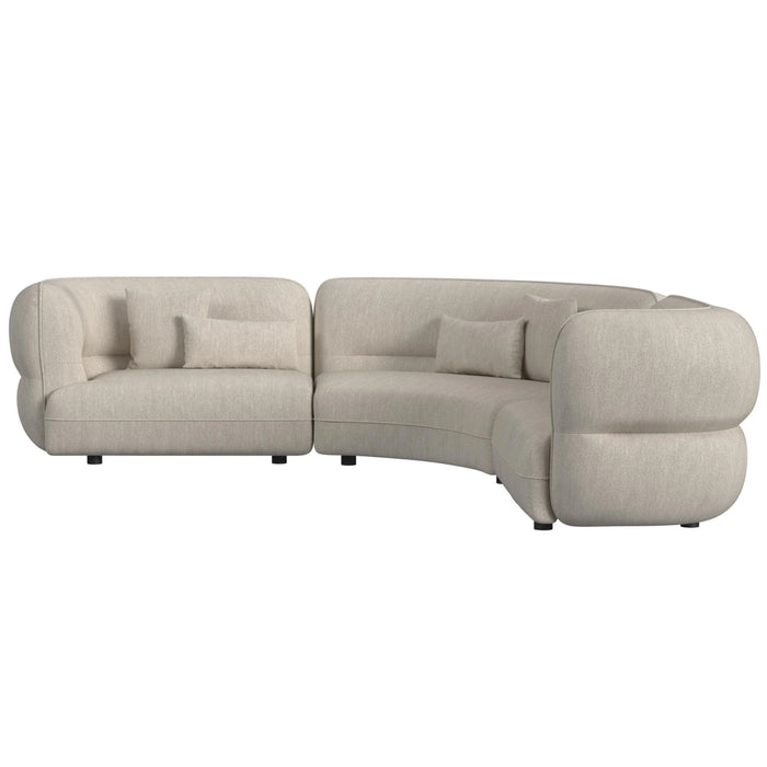 Four Seasons Loveseat in Woolen Camel with 2 Pillows