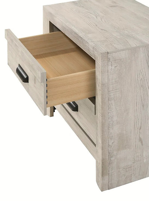 Crown Mark Furniture Valor 2 Drawer Nightstand in Gray - Vida Furniture (Laredo,TX)