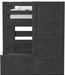 Elements International Cali Kids Full Junior Loft Bed with Staircase in Sleek Gray - Vida Furniture (Laredo,TX)