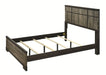 Crown Mark Furniture Remington Queen Panel Bed in Brown B8160-Q - Vida Furniture (Laredo,TX)