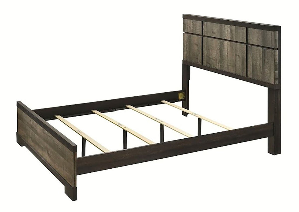 Crown Mark Furniture Remington Queen Panel Bed in Brown B8160-Q - Vida Furniture (Laredo,TX)