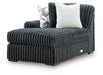 Midnight-Madness Double Chaise 3-Piece Sectional - Vida Furniture (Laredo,TX)
