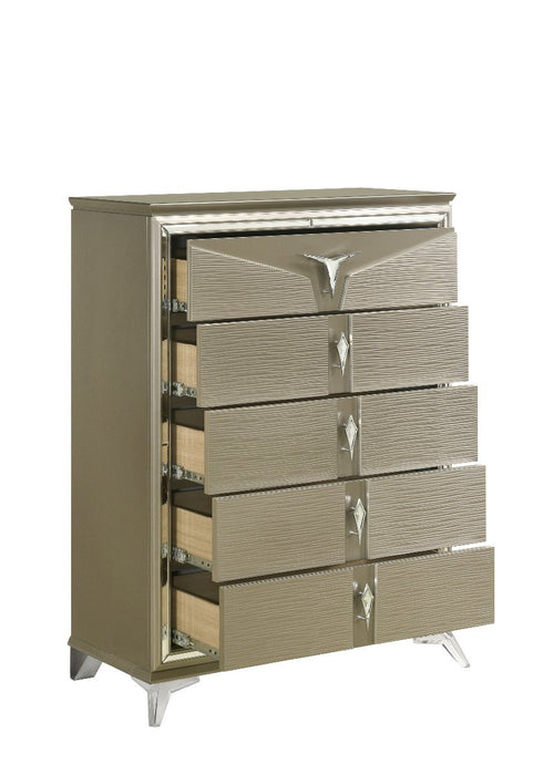 Galaxy Home Samantha Chest in Silver - Vida Furniture (Laredo,TX)