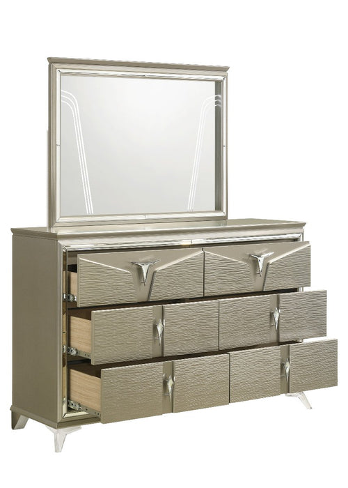 Galaxy Home Samantha Dresser in Silver - Vida Furniture (Laredo,TX)