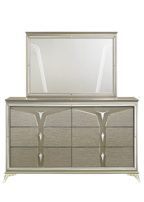 Galaxy Home Samantha Dresser in Silver - Vida Furniture (Laredo,TX)