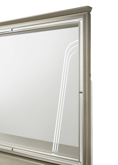 Galaxy Home Samantha Mirror Silver - Vida Furniture (Laredo,TX)