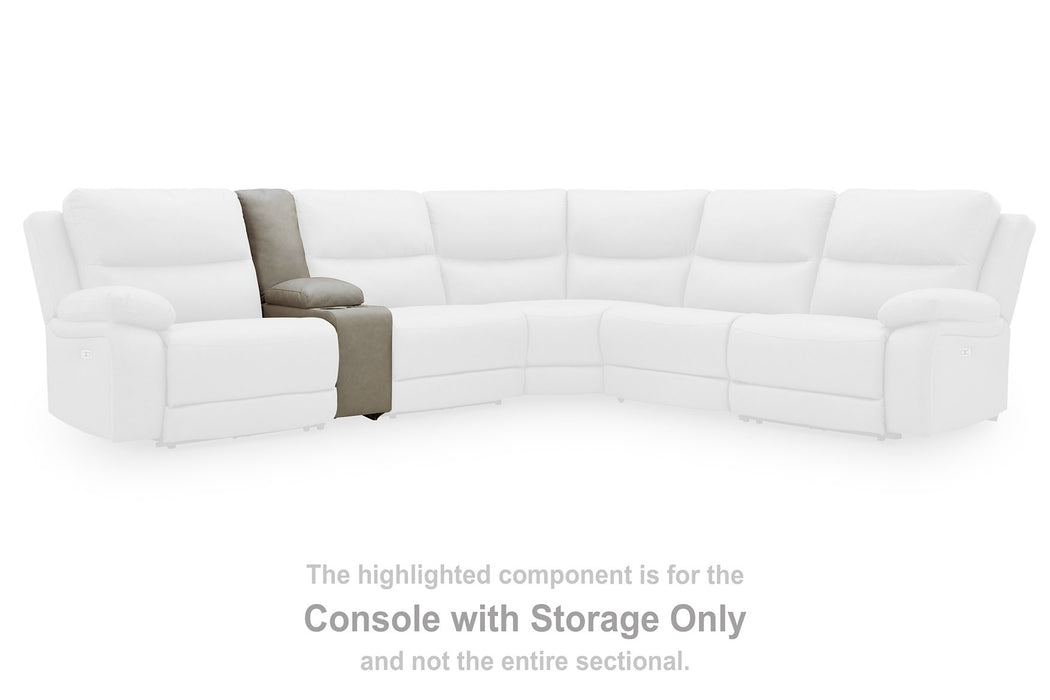 Narwhal Place Reclining Sectional with Storage Console - Vida Furniture (Laredo,TX)