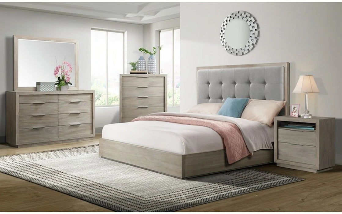 Elements International Arcadia Mirror in Grey - Vida Furniture (Laredo,TX)