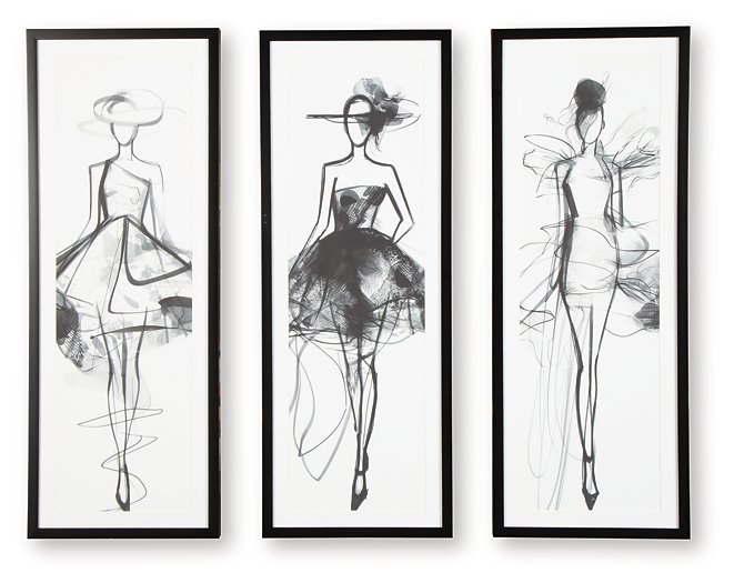 Mckerrick Wall Art Set (Set of 3) - Vida Furniture (Laredo,TX)