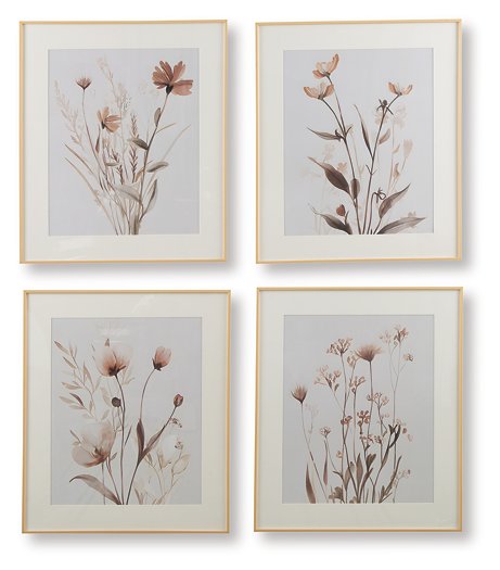 Chettings Wall Art (Set of 4) - Vida Furniture (Laredo,TX)