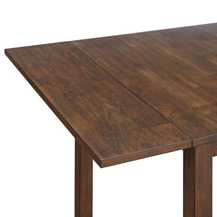 Alex 3PC Dining Set with Drop Leaf Table in Espresso - Vida Furniture (Laredo,TX)