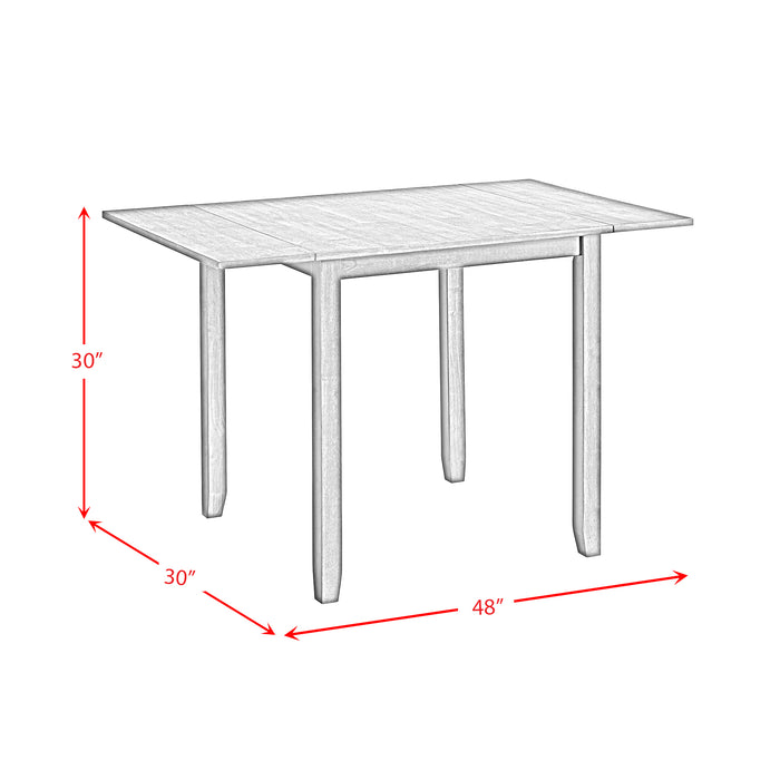 Alex 3PC Dining Set with Drop Leaf Table in Espresso - Vida Furniture (Laredo,TX)