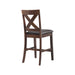 Alex Counter Side Chair W/Brown PU Espresso (2 Per Pack) - Vida Furniture (Laredo,TX)