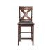Alex Counter Side Chair W/Brown PU Espresso (2 Per Pack) - Vida Furniture (Laredo,TX)