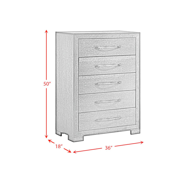 Allan 5-Drawer Chest in Black - Vida Furniture (Laredo,TX)