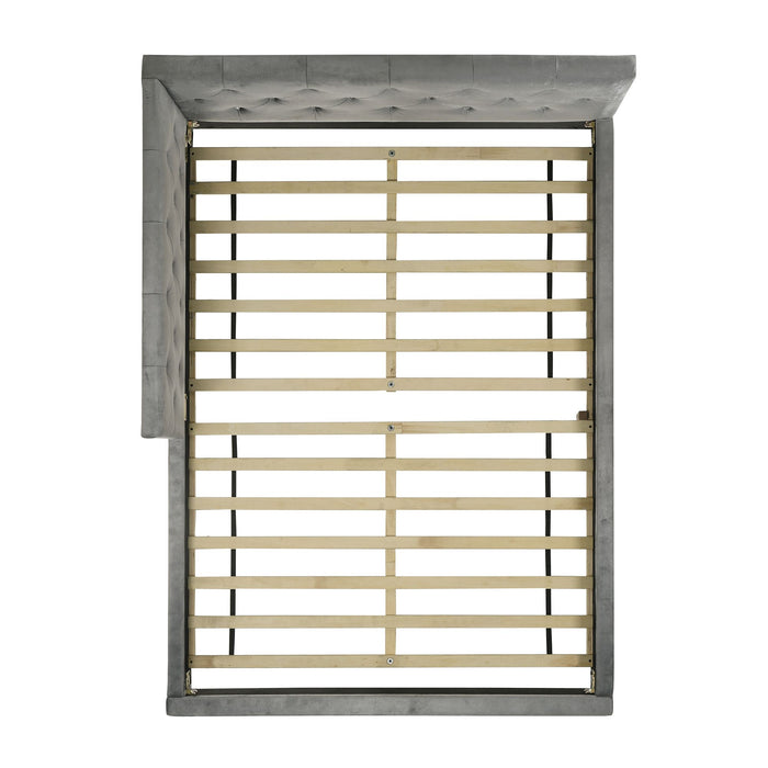 Amberley UPH Corner Bed with LED and USB - Vida Furniture (Laredo,TX)